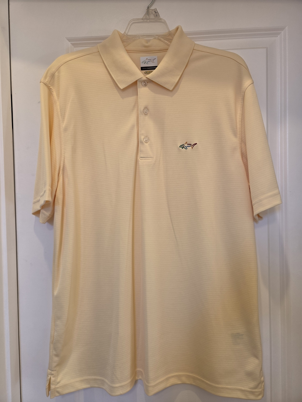 Greg Norman Collection Men's Short-Sleeve Polo, Size Large, Butter Yellow